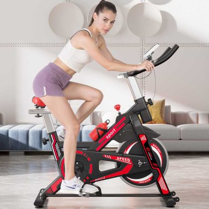 Exercise Bike with Adjustable Resistance & LCD Monitor – Home Fitness Bike Trainer