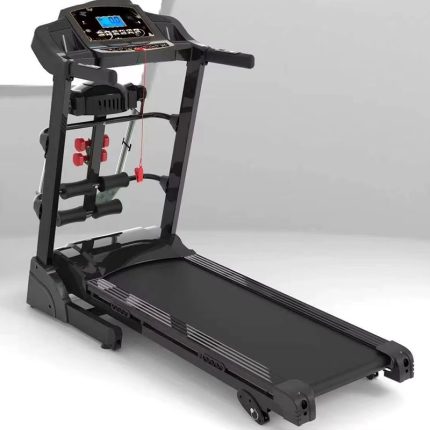 Multifunctional Electric Treadmill with 2pcs Dumbbells, Massage Belt, and Waist Trainer