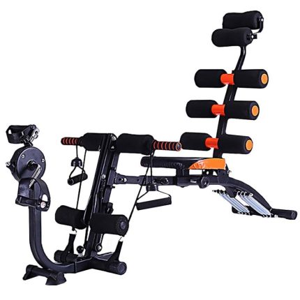 Multi Function Ab Exercise Bench with Resistance Bands and Full Body Workout Trainer
