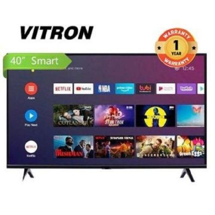 Vitron 40" Smart Android TV, Netflix, Youtube - Black (1YR WRTY)