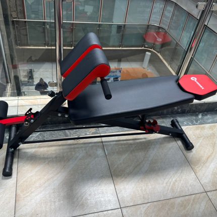 Adjustable decline sit-up bench with leg support