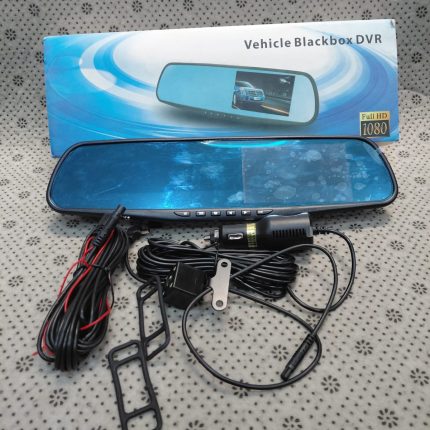 2-Lens Full HD 1080P Rearview Mirror Dash Cam | Front & Rear Camera DVR