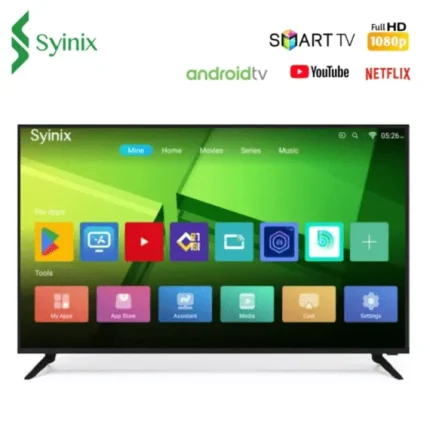Syinix 43 Inch Smart TV 43S65H – Full HD Android TV with Built-in WiFi & Apps