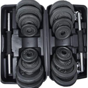 30kg Adjustable Dumbbell & Barbell Weight Set – Home Gym Training Kit