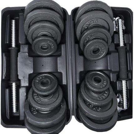 30kg Adjustable Dumbbell & Barbell Weight Set – Home Gym Training Kit