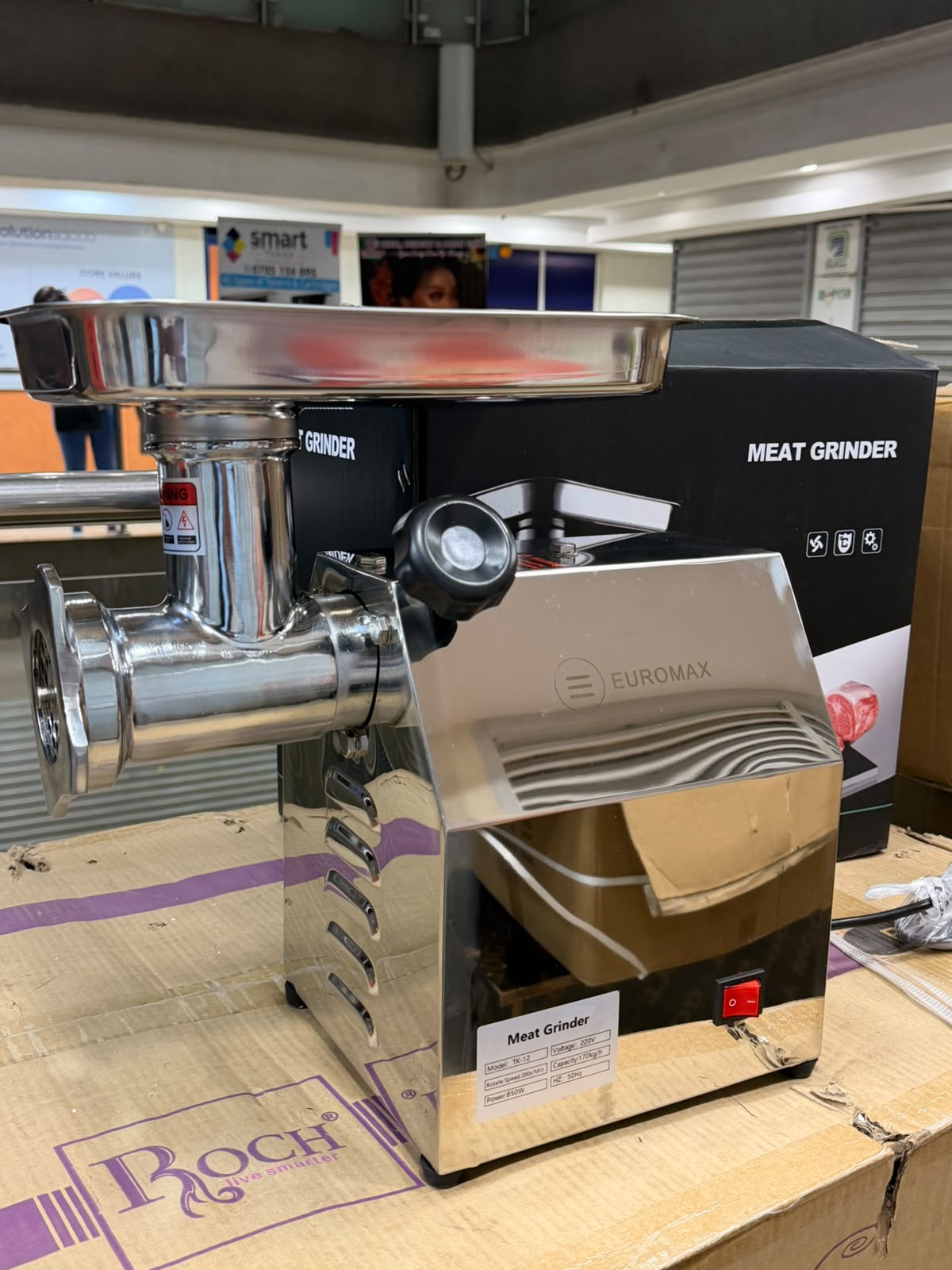 Euromax TK-12 Electric Commercial Meat Mincer – 170kg/hr